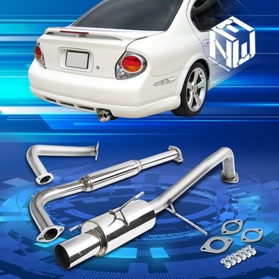 For 00-03 Nissan Maxima V6 4'' Muffler Round Tip Racing Catback Exhaust System