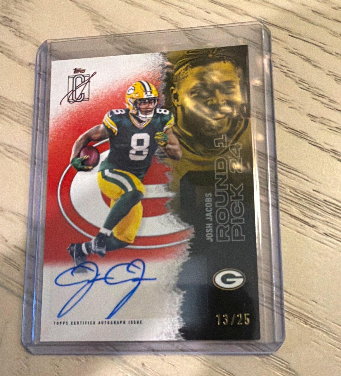 Topps 2025 Signature Class Josh Jacobs Green Bay Packers #22 Auto 13/25