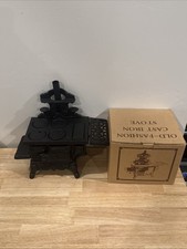 Crescent Miniature Cast Iron Wood Stove Toy Vintage With Box New