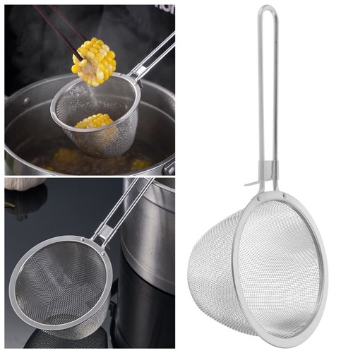 Stainless Steel Colander Noodle Strainer with Handle Pasta Spoon