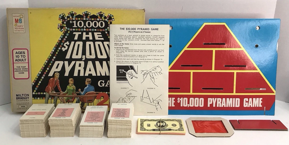 Pyramid Board Game In Vintage Manufacture Board & Traditional