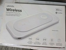UbioLabs Wireless Fast Charging Pad White iPhone Apple Watch Combo All-in-one