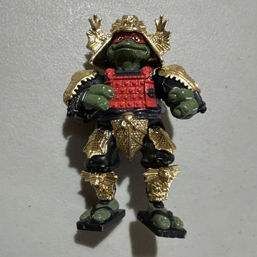 Vintage Teenage Mutant Ninja Turtles Shogun Raph Figure TMNT Raphael Gold armor