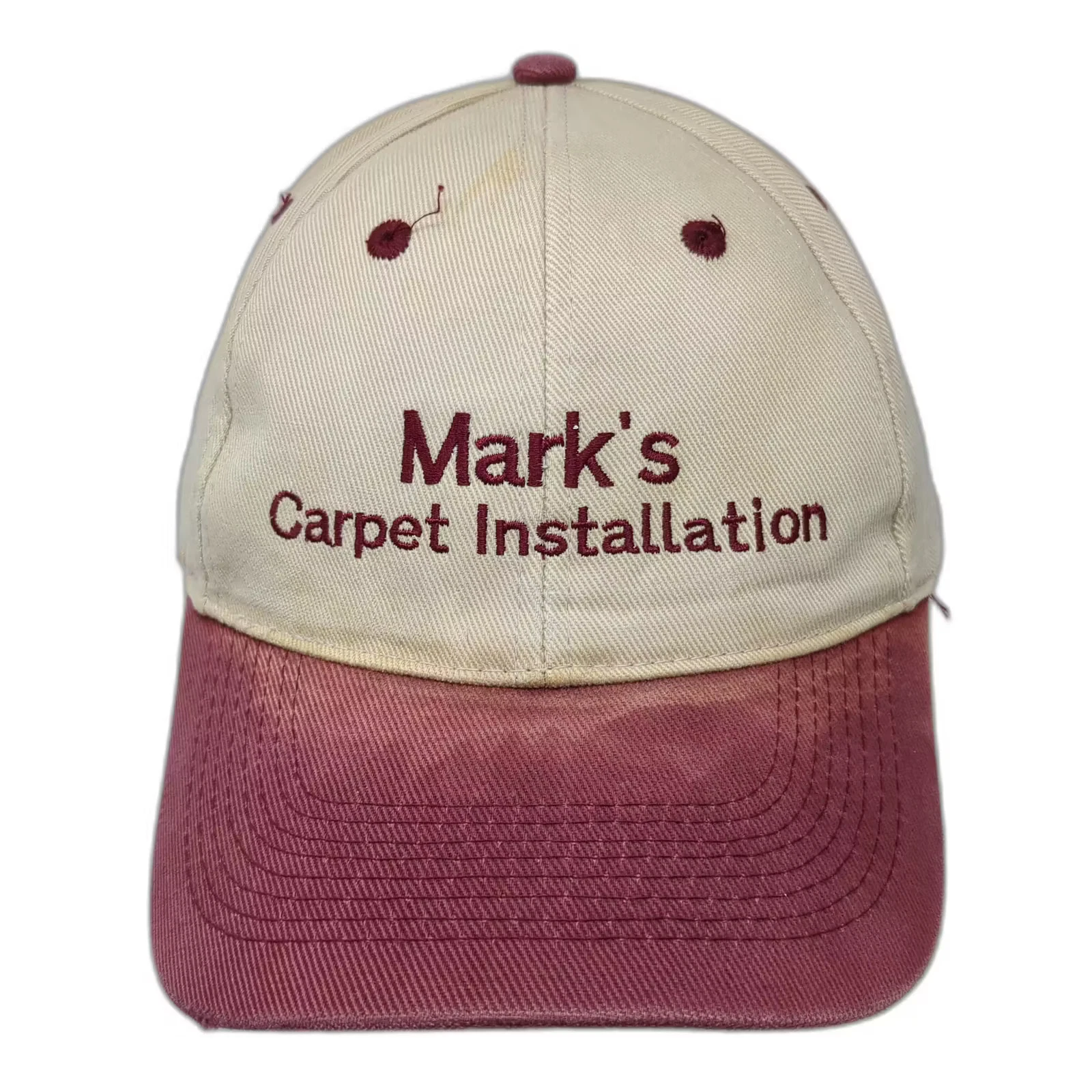 OTTO Mark's Carpet Installation Baseball Cap Hat Beige Red One Size Embroidered