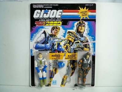 K25i05031 MAVERICK & BLOCKER MOC MINT SEALED CARD GI JOE 1987 BATTLE FORCE 2000