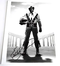 EVEL KNIEVEL - AUTOGRAPHED SIGNED PHOTOGRAPH Black & White Mint, RARE!
