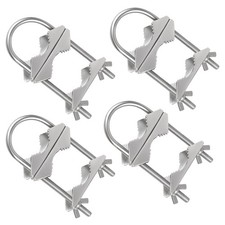 Double Antenna Mast Clamp V Jaw Bracket with U Bolts Heavy Duty Anti-Rust Mas...