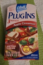 Vintage Glade Plug Ins  Apple Cinnamon Gel Refills 3 Ct NIB