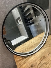 Pebble Grey 600mm Round Black Bathroom LED Mirror. Demister New. Never Used.