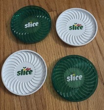 Vintage Slice Diet Slice Table Coasters Green White Merch Promo Rare