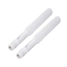 1Pair 8dBi 2.4G 5.8G Dual Band WiFi RP-SMA White Antenna for IP Camera Router