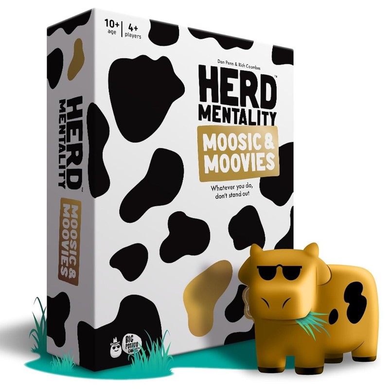 Herd Mentality Moosic & Moovies Party Quiz Question Family Card Game 4-6plyr 10+
