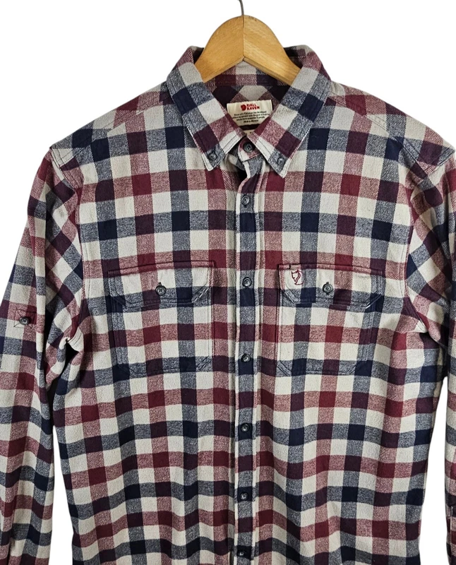 fjallraven plaid flannel button down slim fit shirt