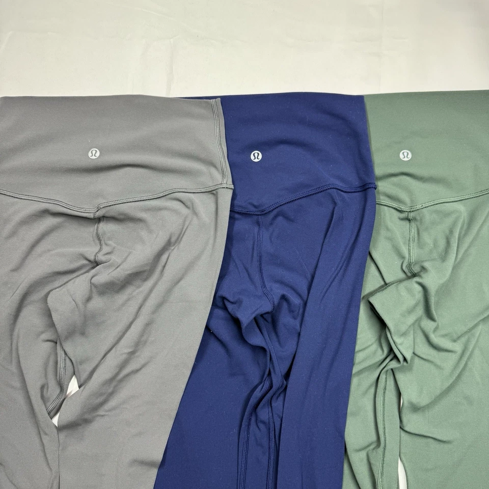 Леггинсы Lululemon Align с высокой посадкой комплект из 3 серых, синих и зеленых все размеры 4 - Изображение 4 из 4