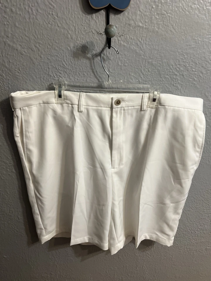 Pantalones Cortos Haggar Para Hombres Cool 18 Pro Cintura Expandible Blanco 44 Entrepierna 9 Pulgadas Foto 2 de 4