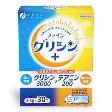 FINE JAPAN Glycine 3000 and theanine 200 30 sticks for 30days Ramune flavor