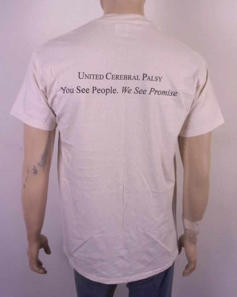 Camiseta De Colección Años 90 Delta St. Louis Region United Parálisis Cerebral Arco Arte Pop XL Foto 3 de 4