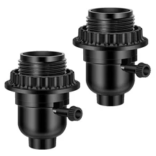 UL Listed E26 Light Socket, Threaded Lamp Socket Replacement with On/Off Switch 