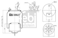 Federbalg Luftfederung Febi Bilstein 38827 FüR Fh Fmx Fm Volvo FH16 FH12 FM12 2