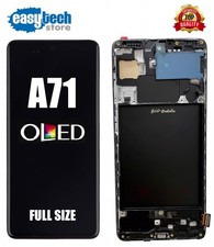 Samsung A71 A715F DS Display OLED ORIGINALE FULL SIZE Touch Schermo FRAME Nero