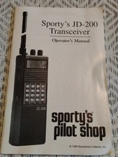 Sportys JD-200 Hand Held Air Band Transceiver Radio Operator Manual