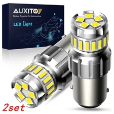 4X AUXITO 1156 LED Reverse Light BA15S Backup Bulb White Parking DRL Lamp 2F23 K