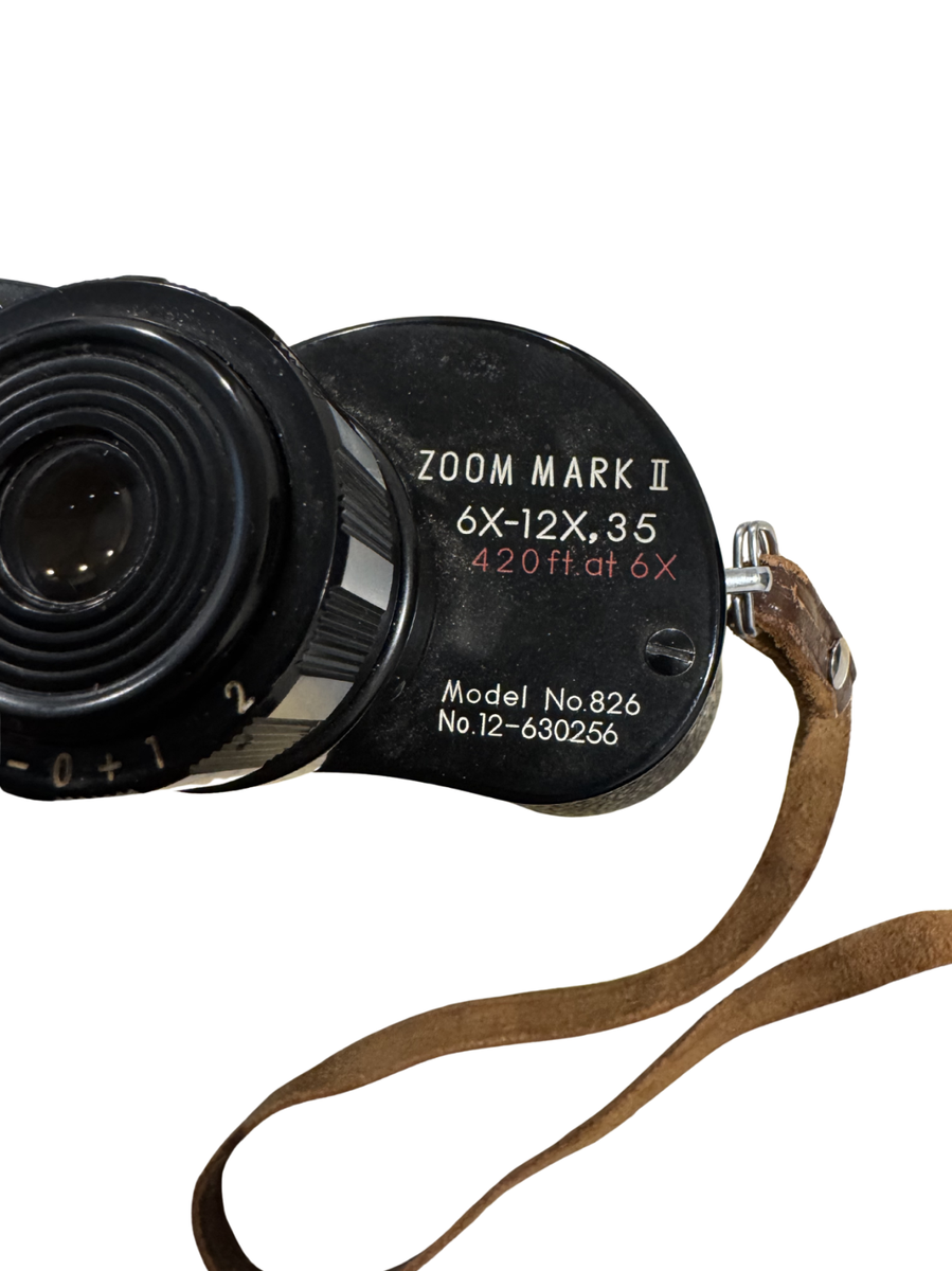 VINTAGE SWIFT MODEL 826 ZOOM MARK II, 6X12,35 BINOCULARS W/ CASE