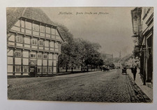 alte AK Northeim Breite Straße am Münster b. Hannover Feldpost 1. Weltkrieg 1918