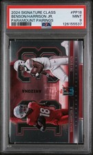 TOPPS SIGNATURE CLASS PARAMOUNT PAIRINGS MARVIN HARRISON JR./TREY BENSON PSA 9