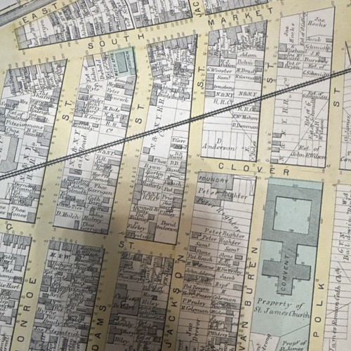 1880’s Johnson’s Map of the 5th Ward New Jersey New York Antique Hand Colored - Picture 6 of 7