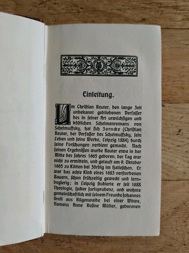 Schelmuffsky. Christian Reuter. Schöne Ausgabe aus 1904. - Bild 3 von 6