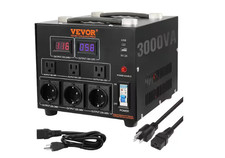 VEVOR 3000W Voltage Converter Transformer 110V/220V Up/Down US/EU Outlet USB Por