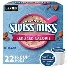 Swiss Miss Reduced Calorie Hot Cocoa, Keurig Single Serve K-Cup Pods, 22 Count