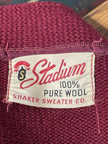 VTG 50s Wool Letterman Stadium Shaker Sweater Co Wentworth Military Academy - Picture 8 of 12