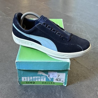 Vintage 1980s Puma Dallas UK7 Made In Italy OG New Navy Blue Rare City BNIB