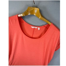 Athleta Moon Valley Tee Short Sleeve Top Women Size S Orange Athletic Activewear