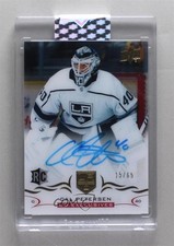 2018-19 Upper Deck Clear Cut Rookies UD Exclusives 15/65 Cal Petersen Auto 06xl