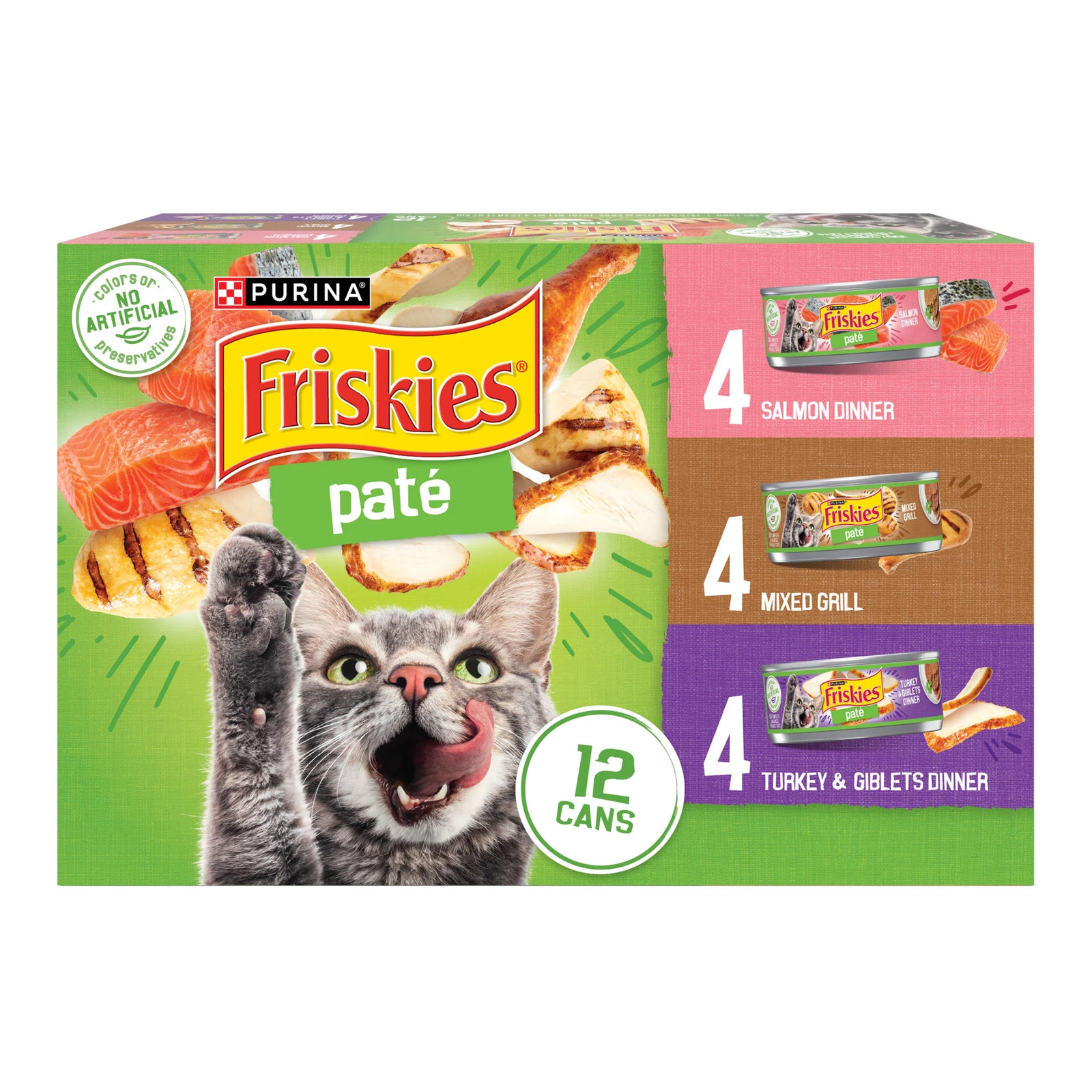 Purina  Pate Salmon, Turkey, and Mixed Grilled, Wet Cat Food