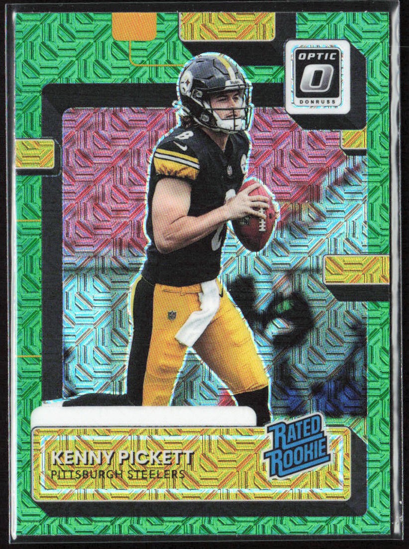 2022 Donruss Kenny Pickett Optic Preview Green Mojo Rookie #P-301 Steelers