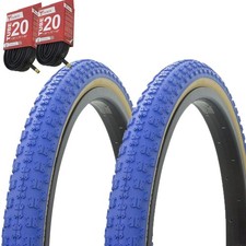 PAIR PRO Bicycle Bike TiresTubes 20" x 1.75" Blue Gum Side Wall BMX COMP3 III