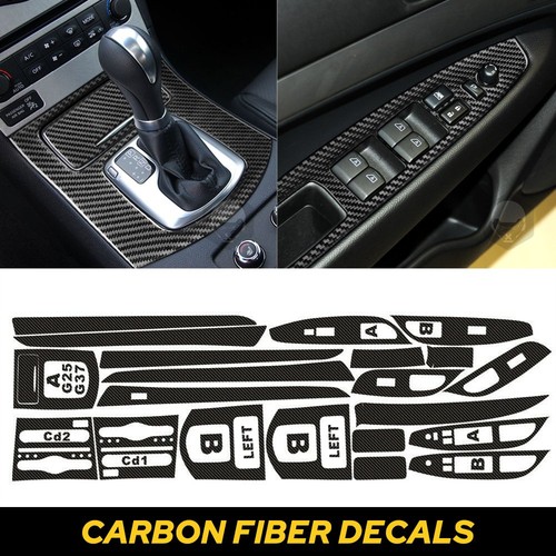 For Infiniti G25/G37 Center Interior Console carbon Fiber Molding Sticker-Decals
