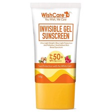 WishCare Invisible Gel Sunscreen SPF 50 PA  Ultra Light Weight Oil Free 50g