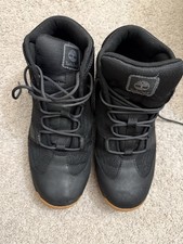 Timberland Black Leather Men's Hiking Lace-Up Ankle Boots Rubber Sole US 6