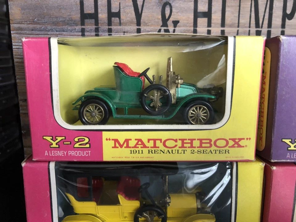 4x Matchbox Models of Yesteryear Y-1/2/5/14 Mint OVP VNM von 1963-1969 - Bild 3 von 4