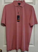 Donald Ross Sport Fit Men's Golf Polo Shirt, XL, Leo, Raspberry/White, NWT