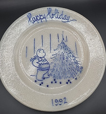 Vintage Salmon Falls 1992 Happy Holidays Christmas Plate Helen Berg Free Ship!
