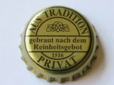 BEER Bottle Crown Cap ~*~ Aus Tradition Privat (Generic Cap) ~ Various Breweries