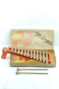 Antique Metalofon Xylophone Vintage Music Instrument USSR Soviet