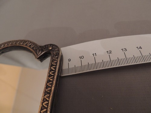 Collectible Mirror Bronze with Carvings 23cmx8cm - Picture 9 of 10