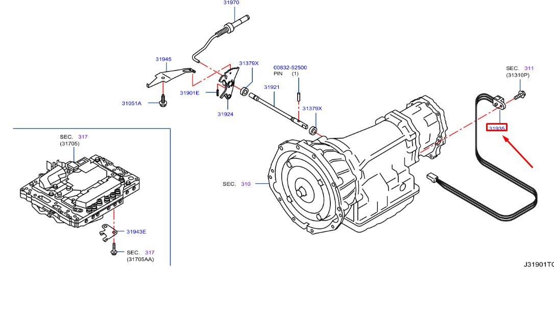 NISSAN NAVARA MK3 D23 Revolution Sensor 319351XJ0D NEW